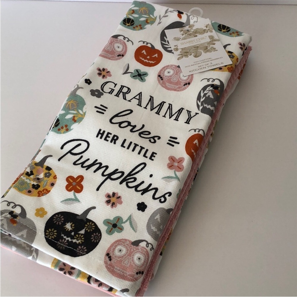 Shabby Chic Pumpkin Pattern Towels